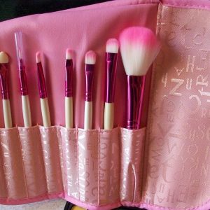 Makeup Brushes 08pcs Set Professional Pink Set Eyeshadow With Pink Case