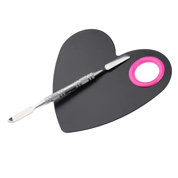 Heart Shaped Makeup Mixer Nail Art polish and Foundation Plate