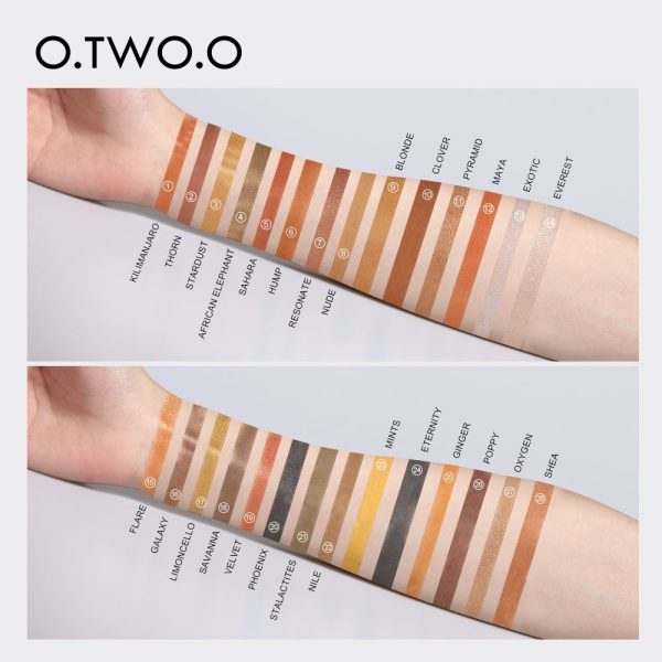 O.TWO.O 28 Colors Eye Shadow Palette Glitter Long Lasting Matte Pigmented SC006