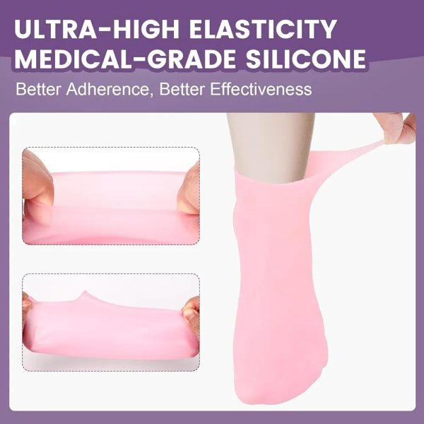 Silicone Socks For Dry and Cracked Feet Heal Treatment