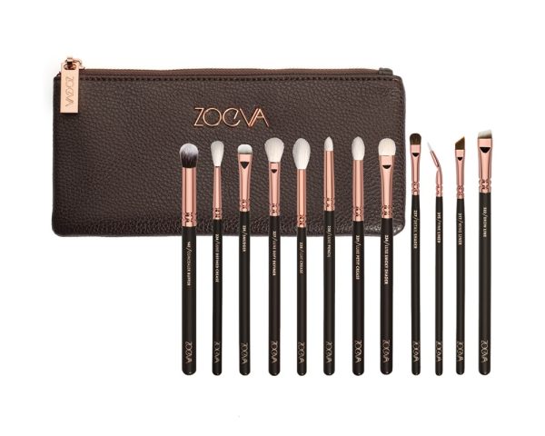 12 Piece Makeup Brushes With Pouch Zoeva