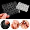 Nail Glue Stickers Double Side, 24 Double Side Transparent Flexible Adhesive Tape Fake Nails