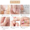 Nail Glue Stickers Double Side, 24 Double Side Transparent Flexible Adhesive Tape Fake Nails