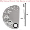Makeup Mixing Palette Stainless Steel Cosmetic Makeup Plate Spatula Foundation Nail Art 5 Dip Mixing Tool