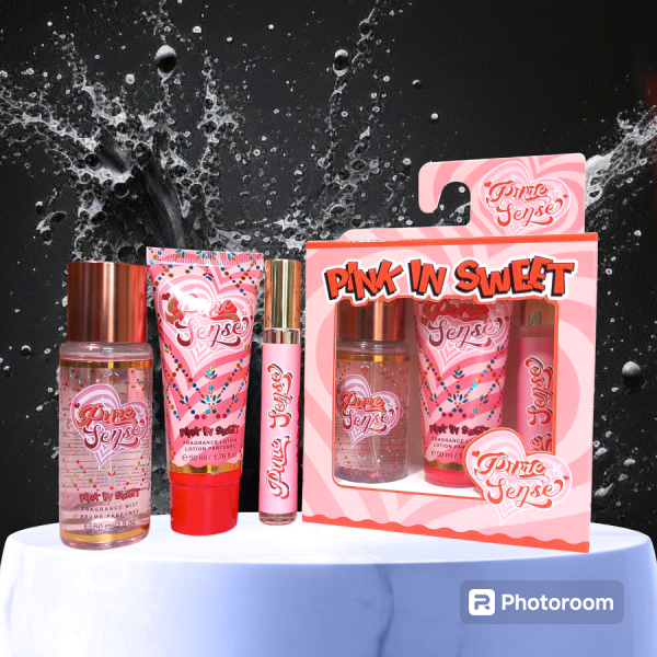 Body Mist Body Lotion and Roller Ball Perfume with Same Fragrance 3in1 Set