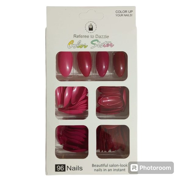 Artificial Nails Nude and Vibrant 04 Shades