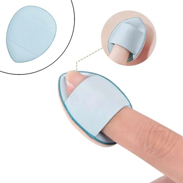 Finger Puff Waterdrop Shape Professional Air Cushion Puff Set Of 04