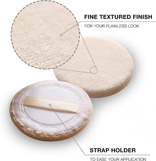 One Finger Velvet Puff Round Satin  Cotton Cloth Pads Makeup Powder Puff Foundation Concealer