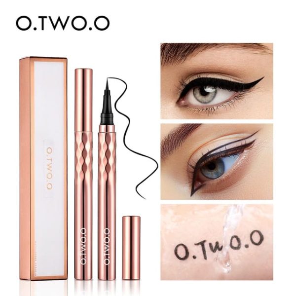 O.TW OO Embroidery Liquid Eyeliner Water and Smudge-proof Quick Dry 12 Hours Wear Ultra-fine Black Arrows Eyeliner