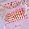 Face and Eye Makeup Brushes With Pouch 15 Piece Zoeva Blue and Pink